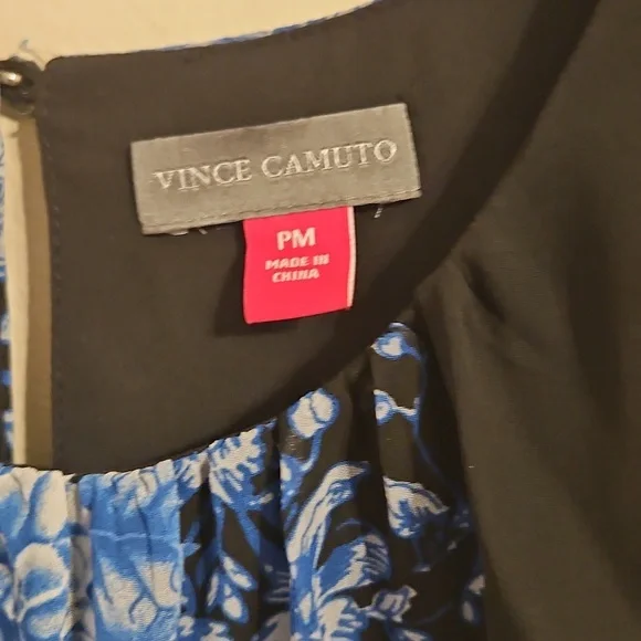 Vince Camuto Black and Blue Floral Dressy Tank Top. NWT - Picture 4 of 7